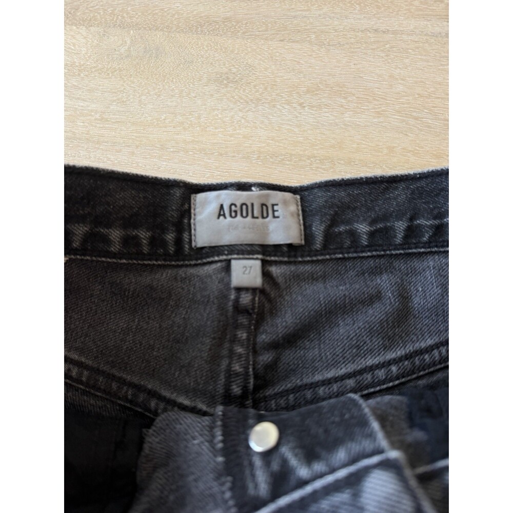 Agolde Parker Denim Shorts in Bewitched Washed Black Size 27 3" Inseam - Picture 6 of 8